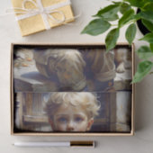 Jongen met puppy decoupage tissuepapier (Geschenk)