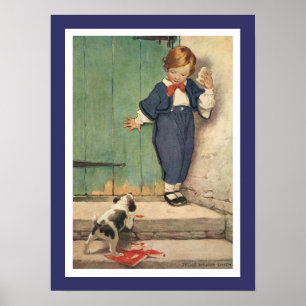 Jongen met Puppy Dog Poster