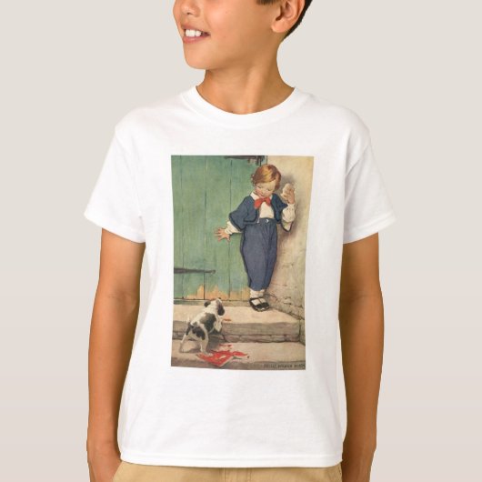 Jongen met Puppy Dog T-shirt (Voorkant)