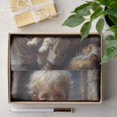 Jongen met Puppy Rustieke Vintage Decoupage Tissuepapier (Geschenk)
