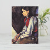 Jongen met Red Vest Paul Cezanne schilderkunst Aankondiging (Staand voorkant)
