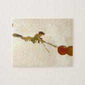  jongen met rode ballonnen op een feest legpuzzel (Horizontaal)