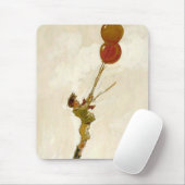  jongen met rode ballonnen op een feest muismat (Met muis)