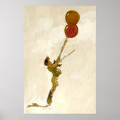 jongen met rode ballonnen op een feest poster (Voorkant)