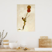 jongen met rode ballonnen op een feest poster (Keuken)