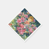 Jongen met rode pioenbloemen (door Robert Reid) Servet (Hoek)