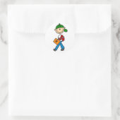 Jongen met Rugzak Stickers Sticker (Tas)
