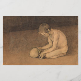Jongen met schedel (door Magnus Enckell) Briefpapier