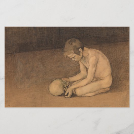 Jongen met schedel (door Magnus Enckell) Briefpapier (Voorkant)