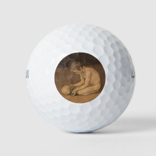 Jongen met schedel (door Magnus Enckell) Golfballen (Voorkant)