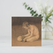 Jongen met Schedel (door Magnus Enckell) Kaart (Staand voorkant)
