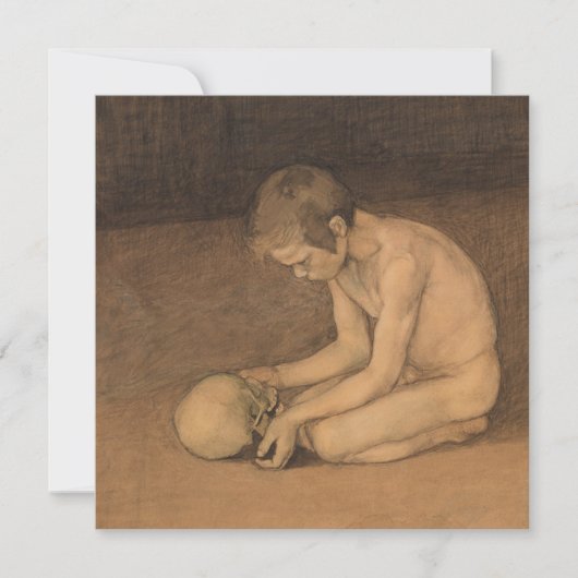 Jongen met Schedel (door Magnus Enckell) Kaart (Voorkant)