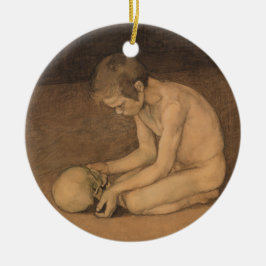 Jongen met schedel (door Magnus Enckell) Keramisch Ornament