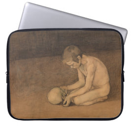 Jongen met schedel (door Magnus Enckell) Laptop Sleeve