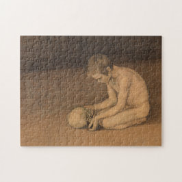 Jongen met schedel (door Magnus Enckell) Legpuzzel