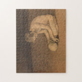 Jongen met schedel (door Magnus Enckell) Legpuzzel (Verticaal)