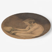 Jongen met schedel (door Magnus Enckell) Papieren Bordje (Gekanteld)
