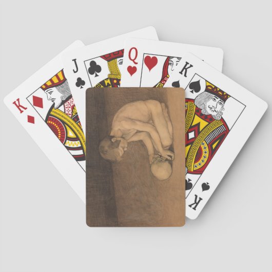 Jongen met schedel (door Magnus Enckell) Pokerkaarten (Achterkant)