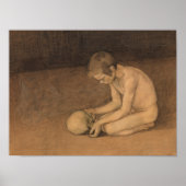 Jongen met schedel (door Magnus Enckell) Poster (Voorkant)