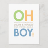 Jongen met schokdempers briefkaart (Voorkant)