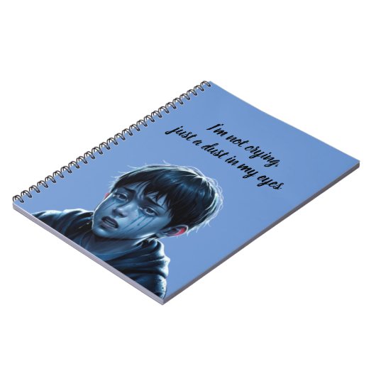 Jongen met tranen notitieboek (Linkerzijde)