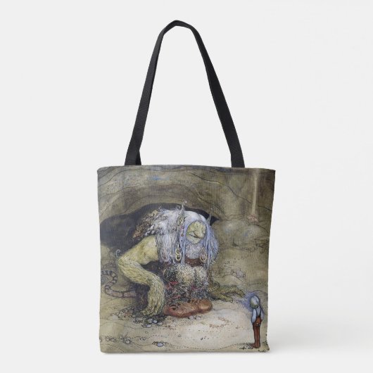 “Jongen met trol” van John Bauer Tote Bag (Achterkant)