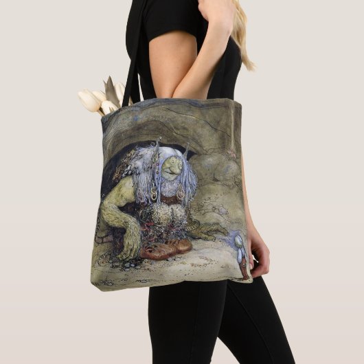 “Jongen met trol” van John Bauer Tote Bag (Dichtbij)