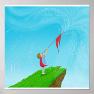 Jongen met Trumpet Poster