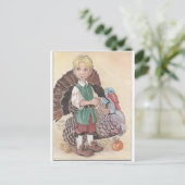 Jongen met Turkije Briefkaart (Staand voorkant)