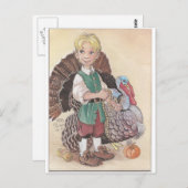 Jongen met Turkije Briefkaart (Voorkant / Achterkant)