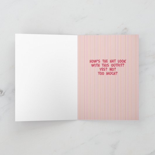 Jongen met Varken Mode Bord Kaart (Binnen)