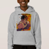 Jongen met vlammen raak mijn hoodie niet aan (Voorkant)