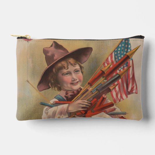 Jongen met Vuurwerk, Amerikaanse Vlag, Patriottisc Etui (Voorkant)