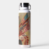 Jongen met Vuurwerk, Amerikaanse Vlag, Patriottisc Waterfles (Achterkant)