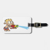 Jongen met Water Pistool Summer Fun Bagagelabel (Voorkant horizontaal)
