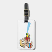 Jongen met Water Pistool Summer Fun Bagagelabel (Voorkant verticaal)