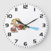 Jongen met Water Pistool Summer Fun Grote Klok (Voorkant)