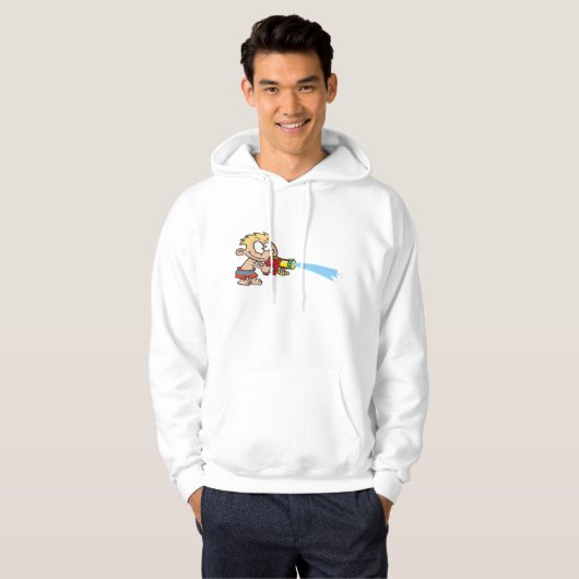 Jongen met Water Pistool Summer Fun Hoodie (Voorkant volledig)