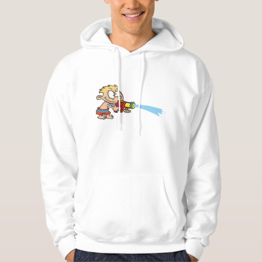 Jongen met Water Pistool Summer Fun Hoodie (Voorkant)