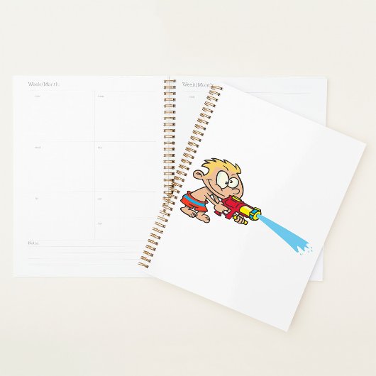 Jongen met Water Pistool Summer Fun Planner