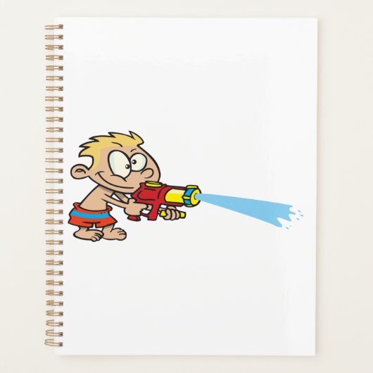 Jongen met Water Pistool Summer Fun Planner (Voorkant)