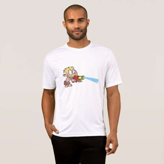 Jongen met Water Pistool Summer Fun T-shirt (Voorkant volledig)
