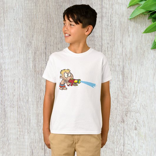 Jongen met Water Pistool Summer Fun T-shirt