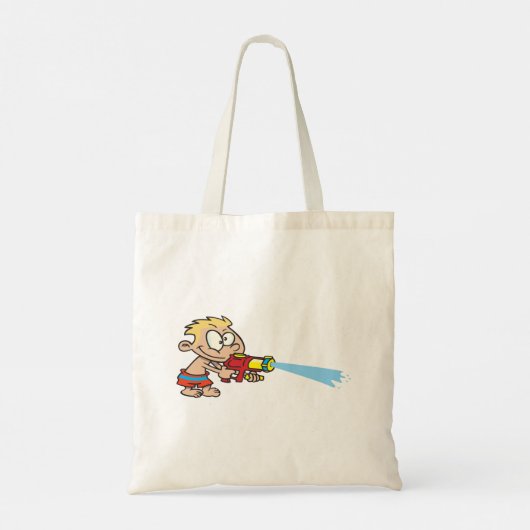 Jongen met Water Pistool Summer Fun Tote Bag (Achterkant)