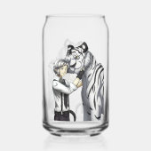 Jongen met witte tijger blikvorm glas (Achterkant)