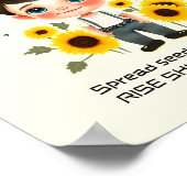 Jongen met zonnebloemen poster (Hoek)