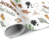 Jongen Mijn Eerste Rodeo Cowboy 1e Verjaardag Cadeaupapier (Rol Hoek)