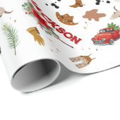 Jongen Mijn Eerste Rodeo Cowboy Kerstdag Cadeaupapier (Rol Hoek)