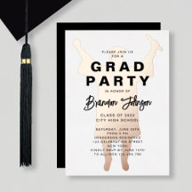 Jongen Modern Black Roos Gold Graduparty