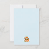 Jongen MONKEY Herfst Pumpkin Hartelijk dank (FLAT) Kaart (Achterkant)